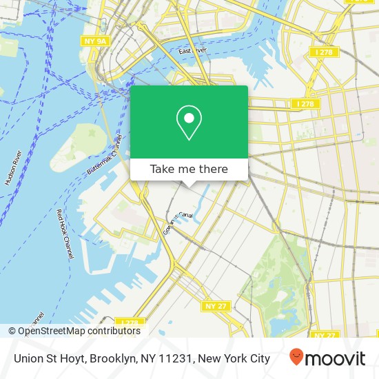 Mapa de Union St Hoyt, Brooklyn, NY 11231
