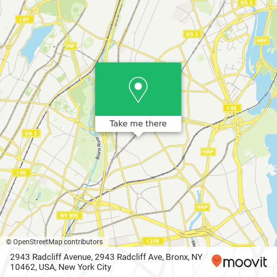 2943 Radcliff Avenue, 2943 Radcliff Ave, Bronx, NY 10462, USA map