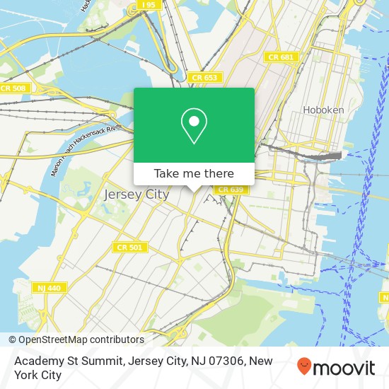 Mapa de Academy St Summit, Jersey City, NJ 07306