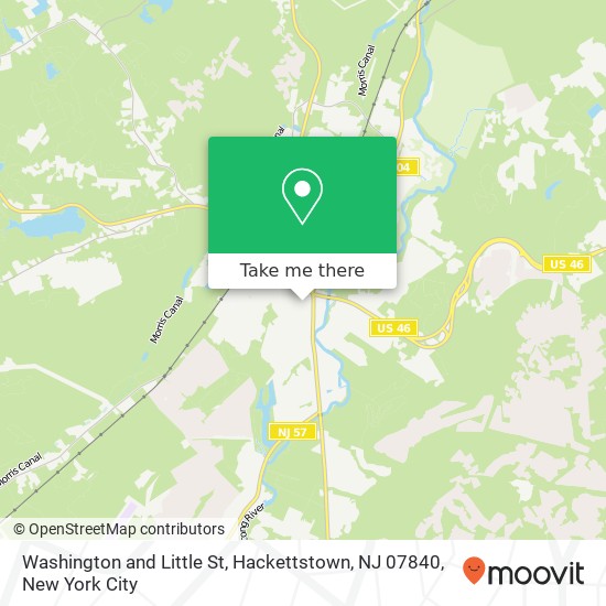 Mapa de Washington and Little St, Hackettstown, NJ 07840