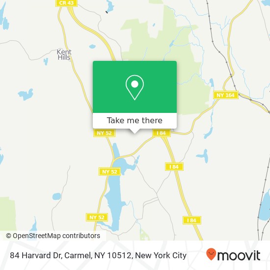 Mapa de 84 Harvard Dr, Carmel, NY 10512