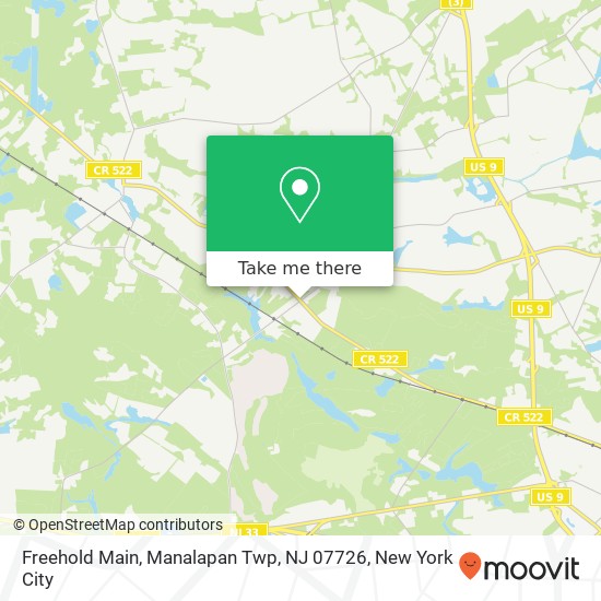 Freehold Main, Manalapan Twp, NJ 07726 map