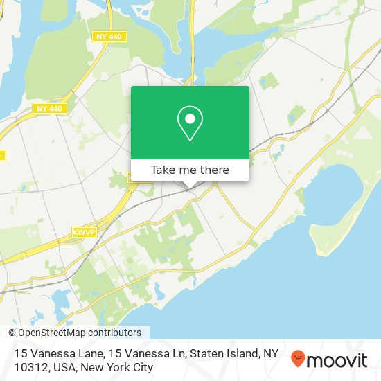 Mapa de 15 Vanessa Lane, 15 Vanessa Ln, Staten Island, NY 10312, USA