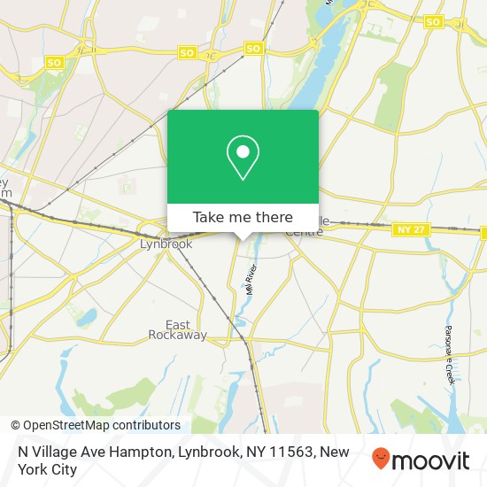 Mapa de N Village Ave Hampton, Lynbrook, NY 11563