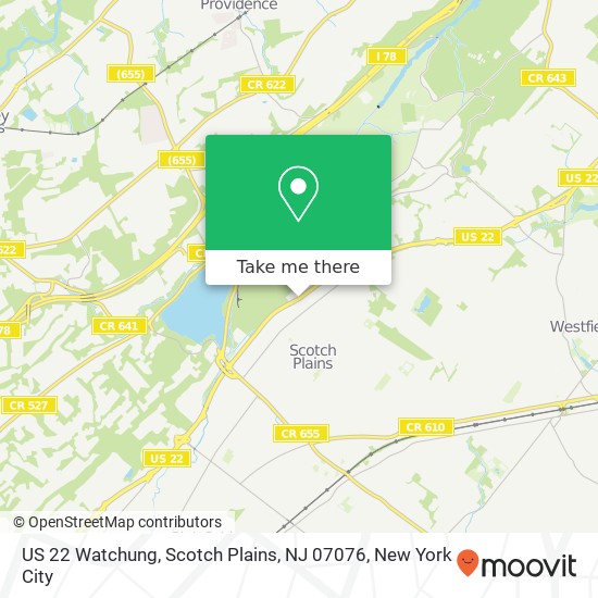 Mapa de US 22 Watchung, Scotch Plains, NJ 07076