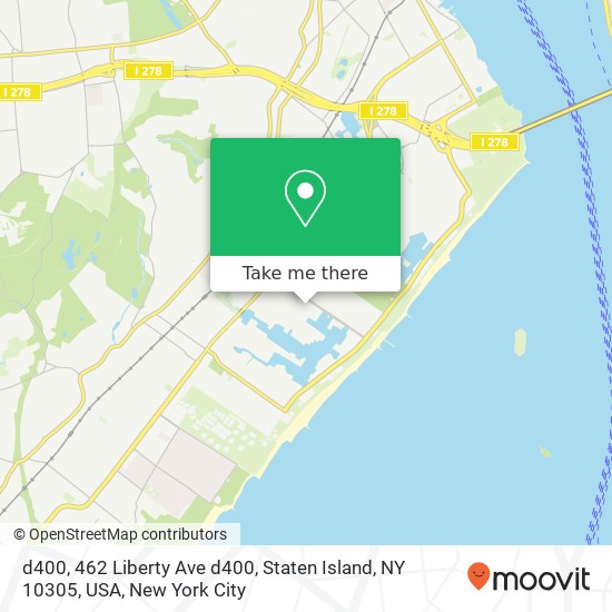 Mapa de d400, 462 Liberty Ave d400, Staten Island, NY 10305, USA