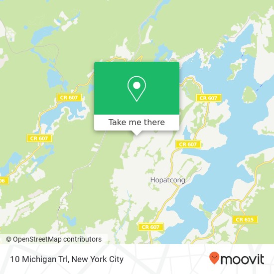 Mapa de 10 Michigan Trl, Hopatcong, NJ 07843