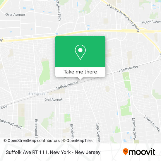 Suffolk Ave RT 111 map