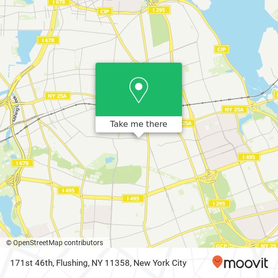 171st 46th, Flushing, NY 11358 map