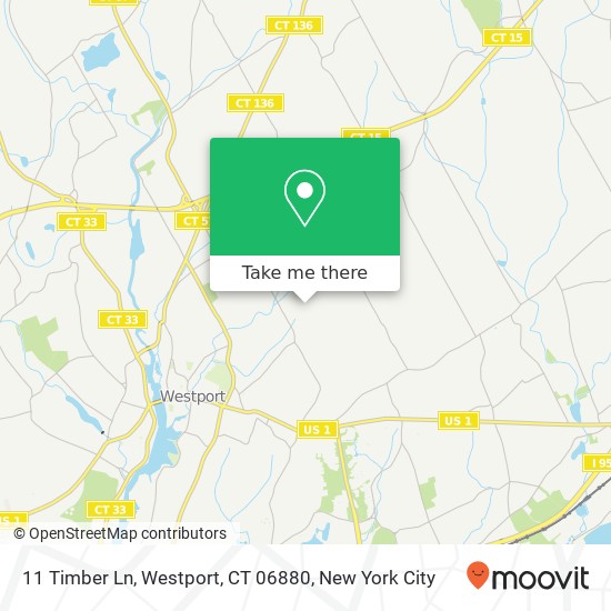 Mapa de 11 Timber Ln, Westport, CT 06880