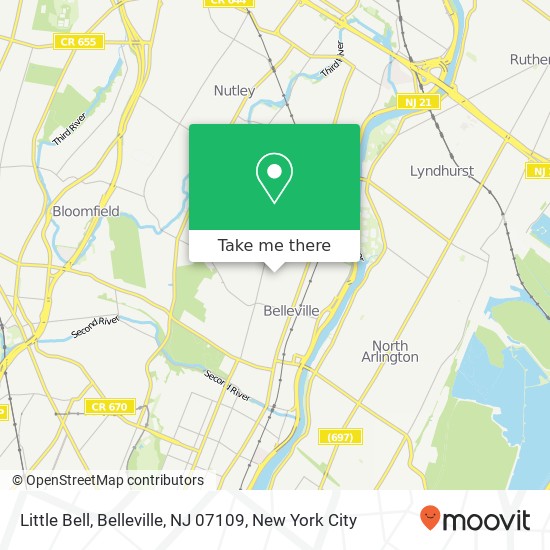 Mapa de Little Bell, Belleville, NJ 07109