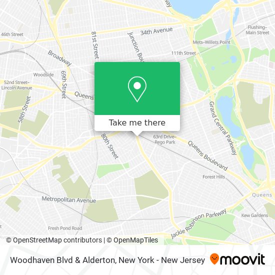 Mapa de Woodhaven Blvd & Alderton