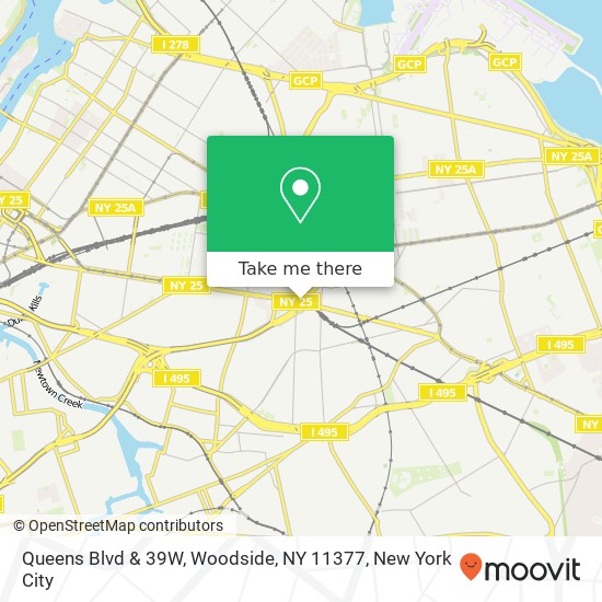 Queens Blvd & 39W, Woodside, NY 11377 map