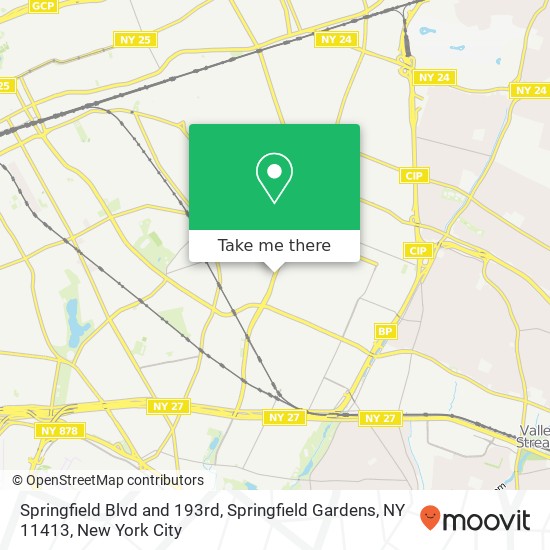 Mapa de Springfield Blvd and 193rd, Springfield Gardens, NY 11413