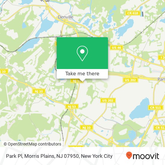 Park Pl, Morris Plains, NJ 07950 map