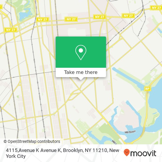 Mapa de 4115,Avenue K Avenue K, Brooklyn, NY 11210
