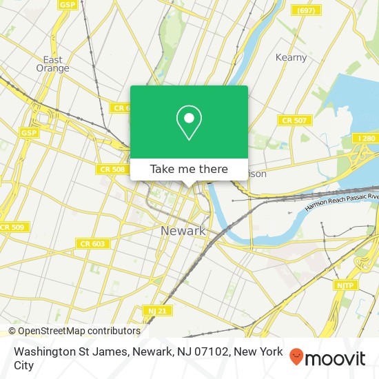 Washington St James, Newark, NJ 07102 map