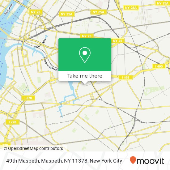 Mapa de 49th Maspeth, Maspeth, NY 11378