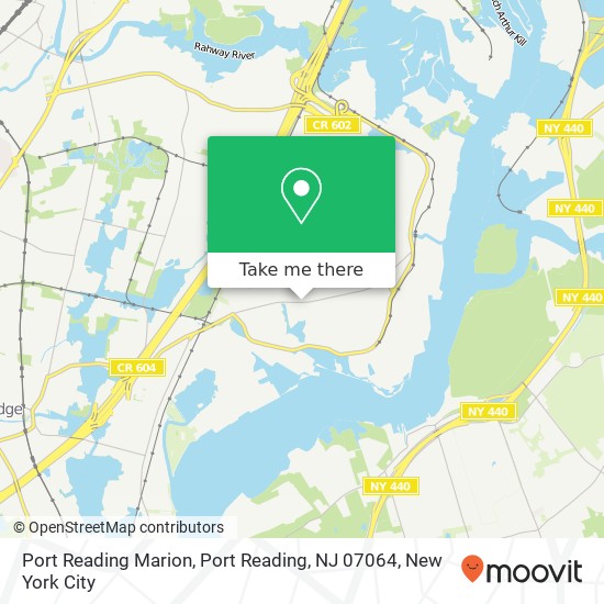 Mapa de Port Reading Marion, Port Reading, NJ 07064