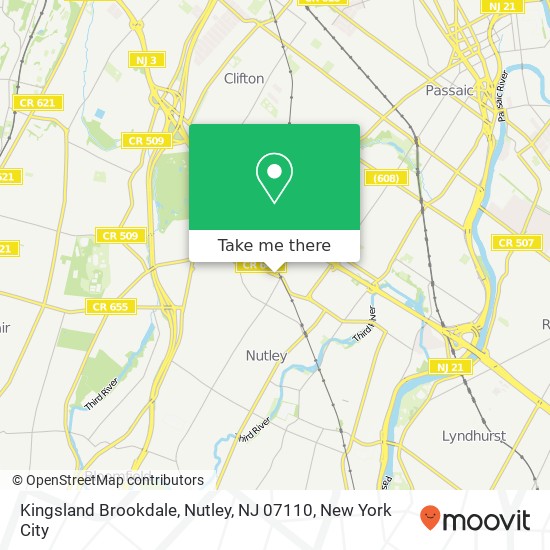Kingsland Brookdale, Nutley, NJ 07110 map