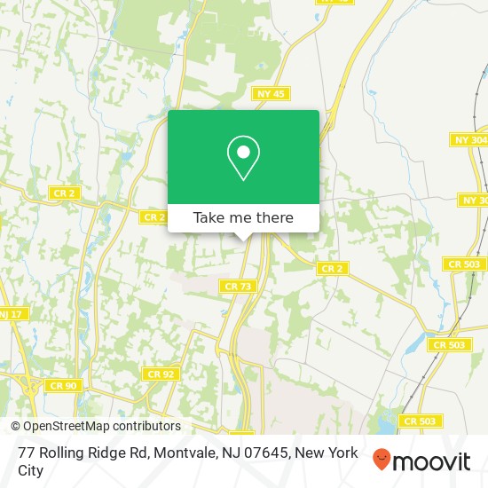 Mapa de 77 Rolling Ridge Rd, Montvale, NJ 07645