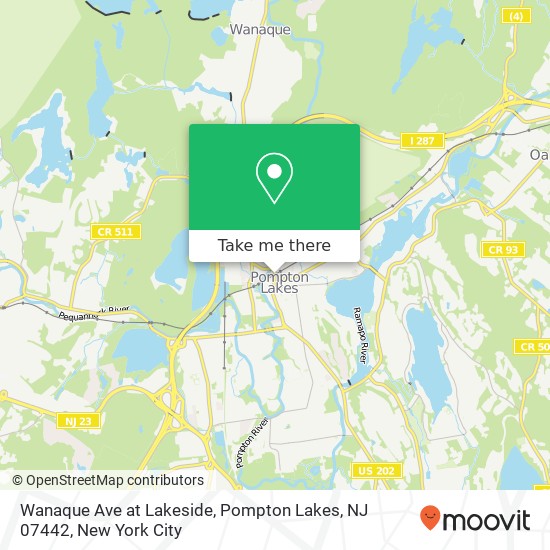 Mapa de Wanaque Ave at Lakeside, Pompton Lakes, NJ 07442