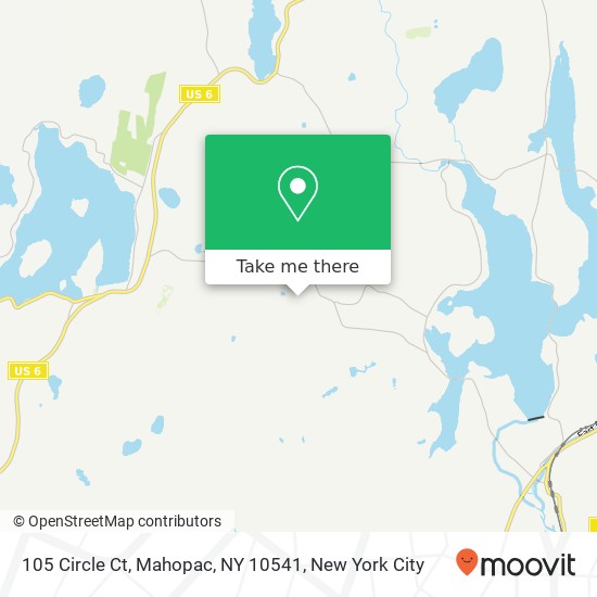 Mapa de 105 Circle Ct, Mahopac, NY 10541
