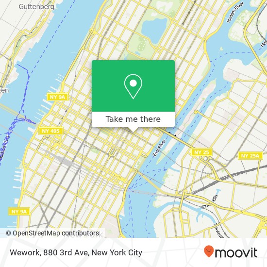 Wework, 880 3rd Ave map