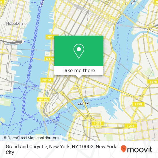 Grand and Chrystie, New York, NY 10002 map