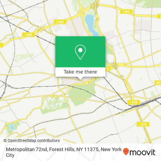 Mapa de Metropolitan 72nd, Forest Hills, NY 11375