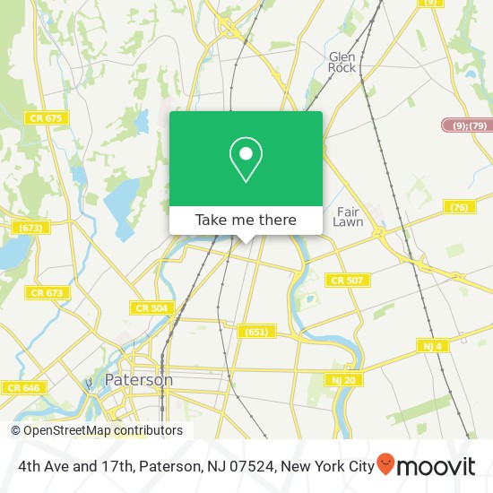 Mapa de 4th Ave and 17th, Paterson, NJ 07524