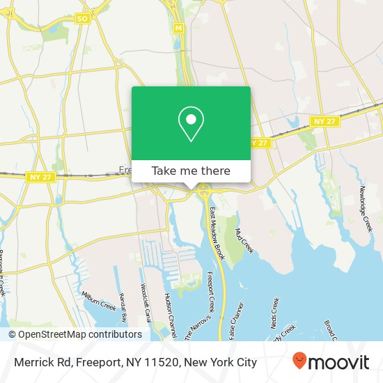 Mapa de Merrick Rd, Freeport, NY 11520