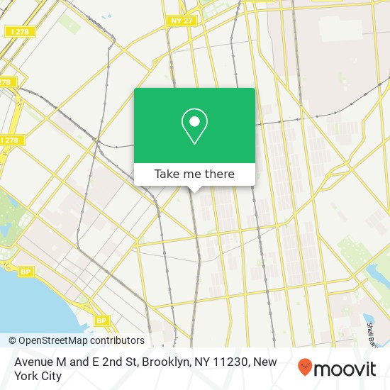 Mapa de Avenue M and E 2nd St, Brooklyn, NY 11230