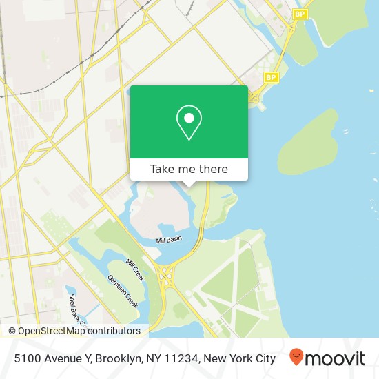 Mapa de 5100 Avenue Y, Brooklyn, NY 11234