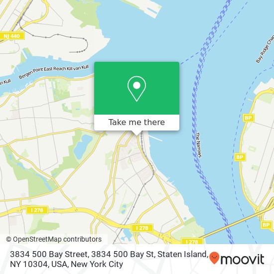 Mapa de 3834 500 Bay Street, 3834 500 Bay St, Staten Island, NY 10304, USA