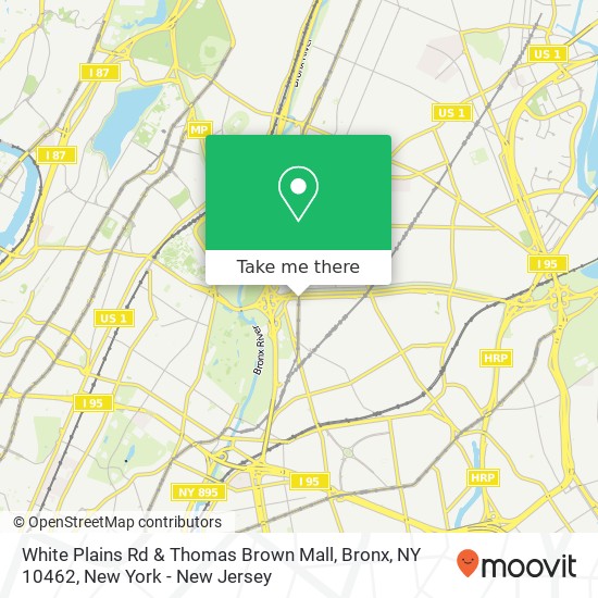 Mapa de White Plains Rd & Thomas Brown Mall, Bronx, NY 10462