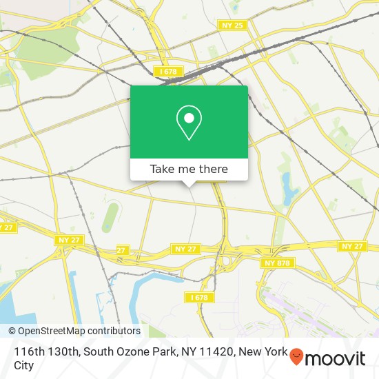 Mapa de 116th 130th, South Ozone Park, NY 11420