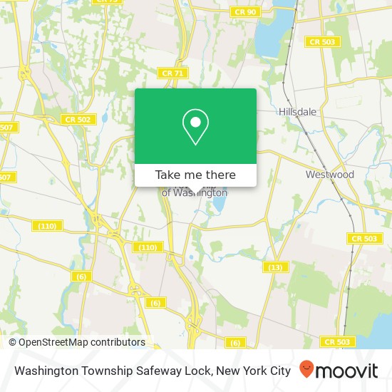 Mapa de Washington Township Safeway Lock