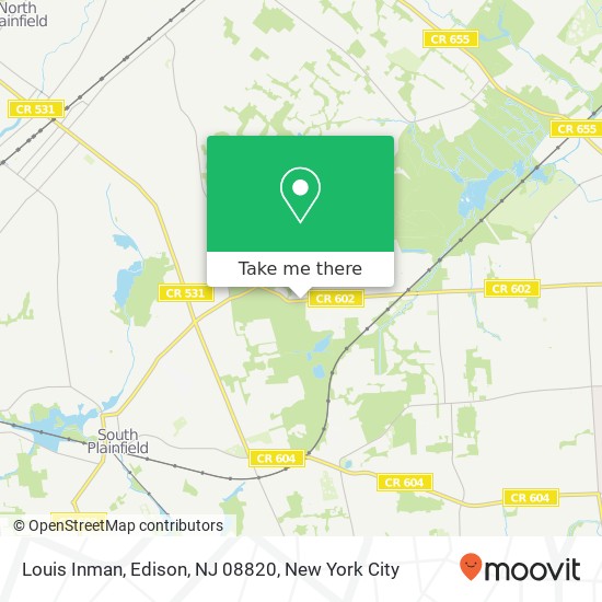 Mapa de Louis Inman, Edison, NJ 08820