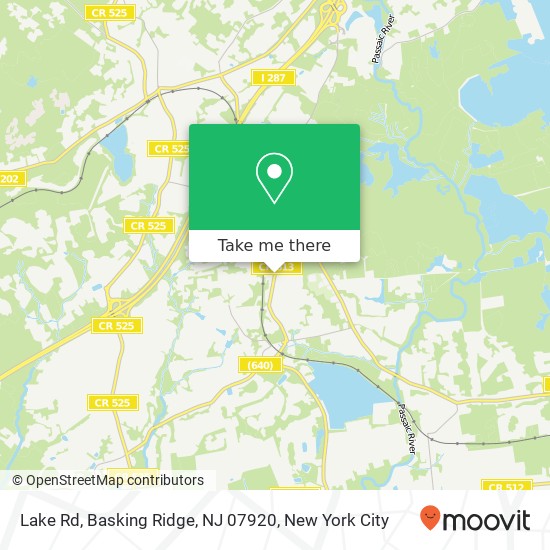 Mapa de Lake Rd, Basking Ridge, NJ 07920