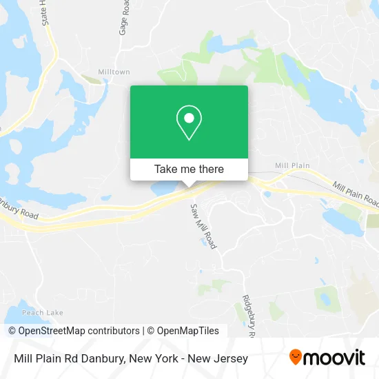 Mill Plain Rd Danbury map