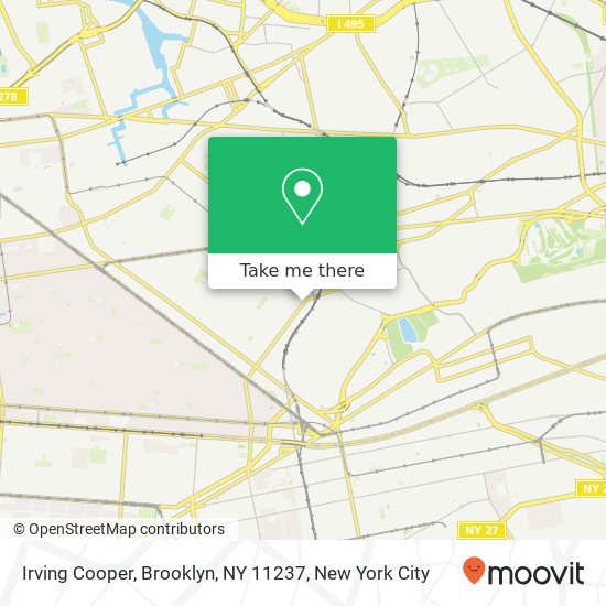 Mapa de Irving Cooper, Brooklyn, NY 11237