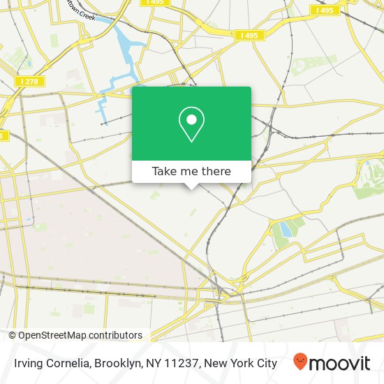 Mapa de Irving Cornelia, Brooklyn, NY 11237