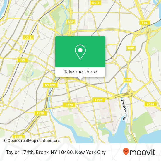 Mapa de Taylor 174th, Bronx, NY 10460