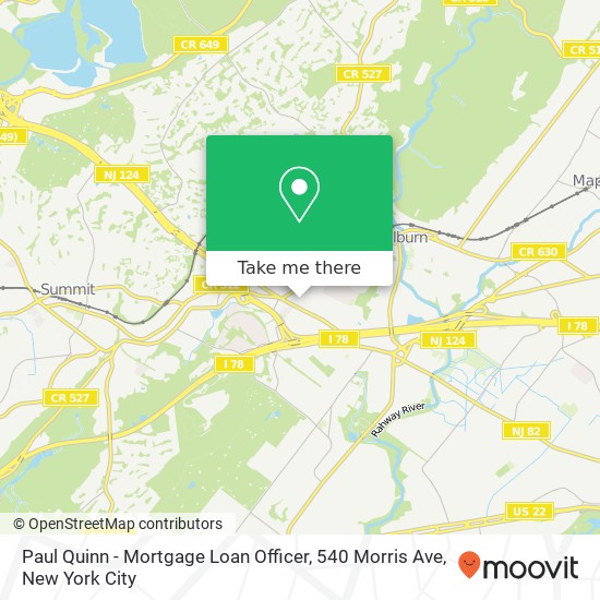 Paul Quinn - Mortgage Loan Officer, 540 Morris Ave map