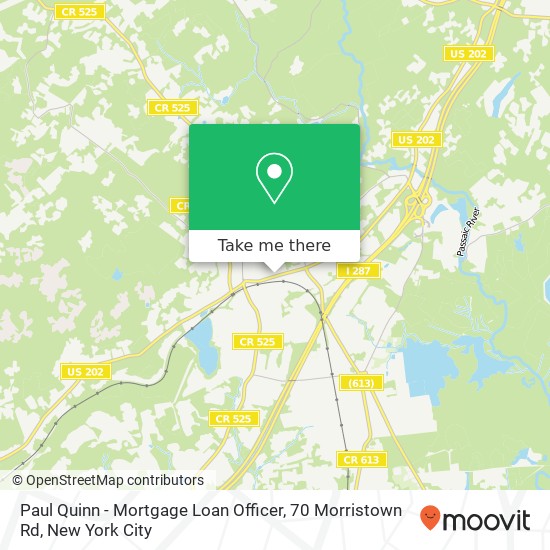 Mapa de Paul Quinn - Mortgage Loan Officer, 70 Morristown Rd