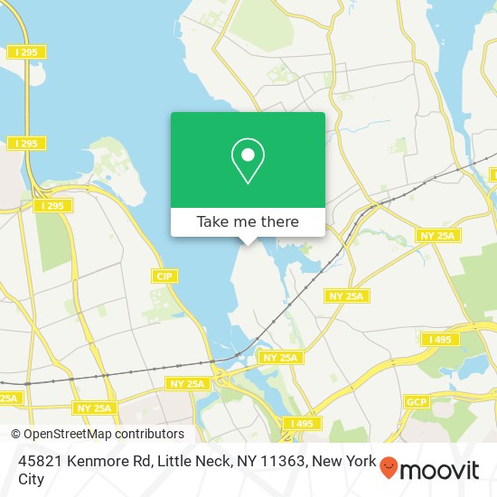 Mapa de 45821 Kenmore Rd, Little Neck, NY 11363