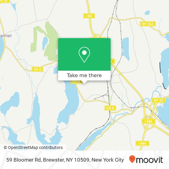 Mapa de 59 Bloomer Rd, Brewster, NY 10509