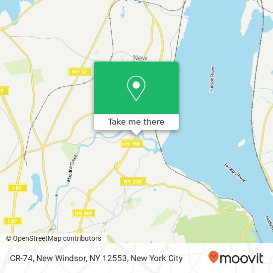 Mapa de CR-74, New Windsor, NY 12553