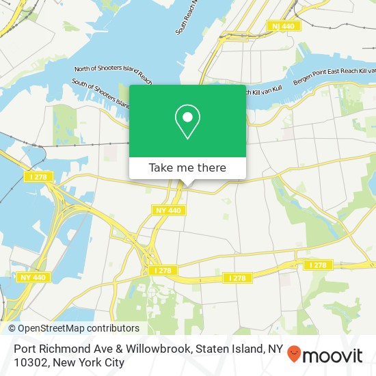 Mapa de Port Richmond Ave & Willowbrook, Staten Island, NY 10302